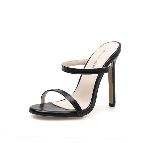 Sandales À Talons Hauts-Sexy Strappy Design,Taille 36,Noir-Noir,36