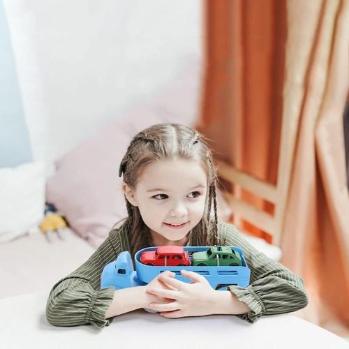 Modèle de puzzle de camion de pompiers-Transporteur double couche pour enfants |