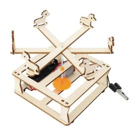 Modèle d'assemblage de carrousel électrique Enfants bricolage Science Technologie Production Jouet fait maison