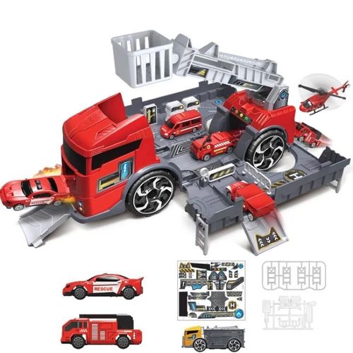 Ensemble De Camion Tracteur Jouet Pour Enfants-Modèle De Parking Simulé Par