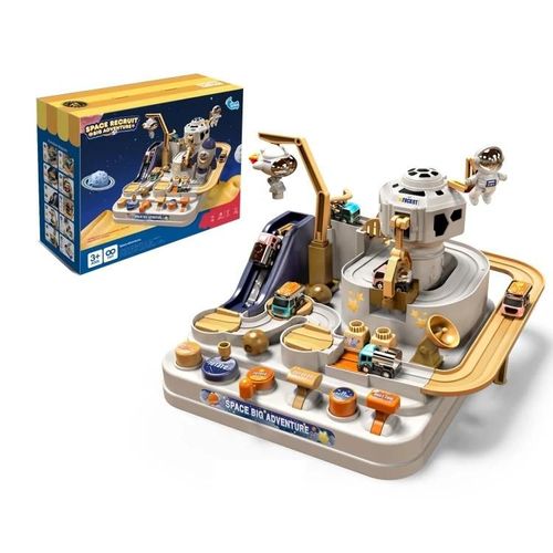 Space Rocket Train Track Toys-Aventure mécanique avec 3 véhicules