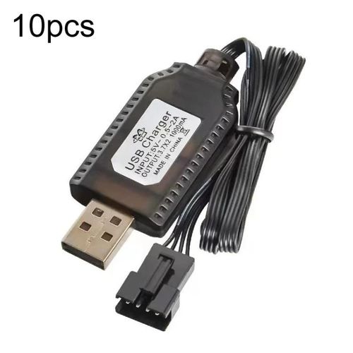 10pcs 3.7V USB Smart Chip Câble de charge d'avion à quatre axes MX-2.0
