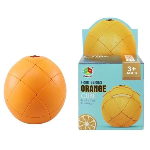 3x3x3 Magic Cube-Jouet éducatif puzzle de fruits pour enfants,orange-