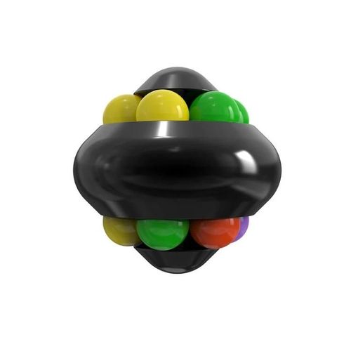 Psychedelic Magic Ball-Billes de décompression en alliage d'aluminium,Noir perle