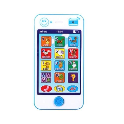 Jouet De Téléphone Portable Éducatif Pour Enfants-3 Pièces Ensemble De Simulation,Bleu