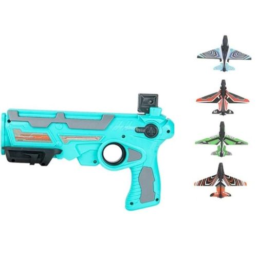 Avion en mousse Catapulte Launcher-Modèle de planeur bleu avec 4 plans de