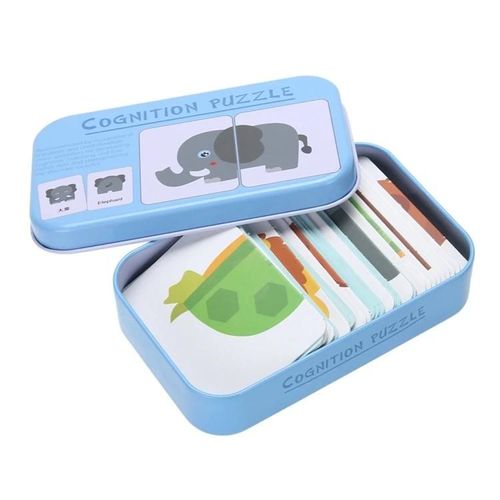 Graph Match Game-Cartes de puzzle éducatives Montessori pour enfants-Véhicules et animaux