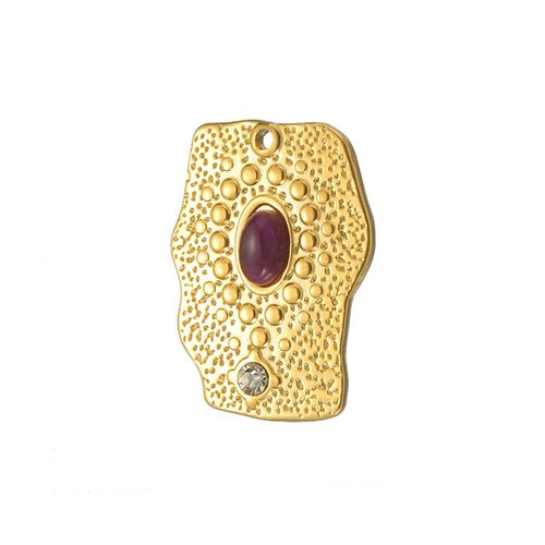 Collier À Breloques En Acier Inoxydable, Pierre Naturelle, Fournitures Exécutives, Bricolage, Vente En Gros, 4 Pièces