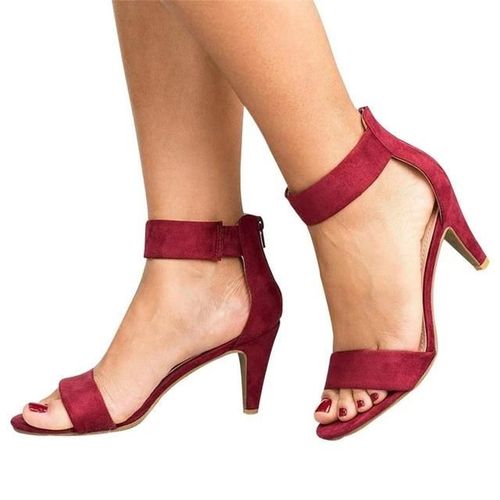 Sandales À Talons Hauts Pour Femmes-Couleur Vin Rouge,Taille 35 Vin Rouge,35