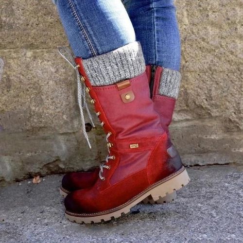 Bottes D'hiver Pour Femmes-Bout Rond,Plateforme,Chaude,Taille 43
