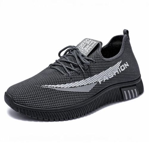 Chaussures De Marche Printanières Respirantes Pour Hommes-Casual Sports Knit,Taille 43,Gris Gris,43