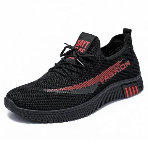 Chaussures De Marche Respirantes Pour Hommes-Casual Sports Flying Knit,Taille 43-Noir,43