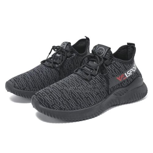 Baskets Basses Pour Hommes-Chaussures De Course Décontractées À Lacets,Taille 43,Noir-Noir,43