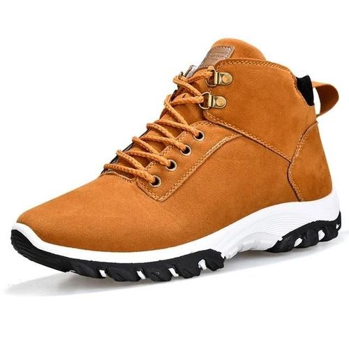 Bottes De Neige Pour Hommes-Chaussures D'hiver Doublées De Fourrure Chaude,Taille 44,Jaune Jaune,44