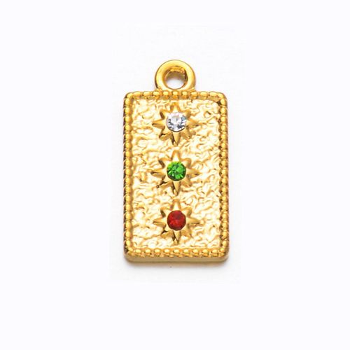 Strass No Fade Moon Star Charms, Acier Inoxydable, Coeur, Bijoux Diy, Accessoires De Direction, Vente En Gros, 3pcs, Lot