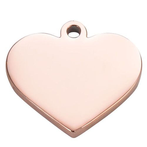 Pendentif Coeur Poli En Acier Inoxydable Doré, Étiquettes D'estampage Vierges Pour Bijoux De Bricolage, Document Non Désactivé, 10 Pièces