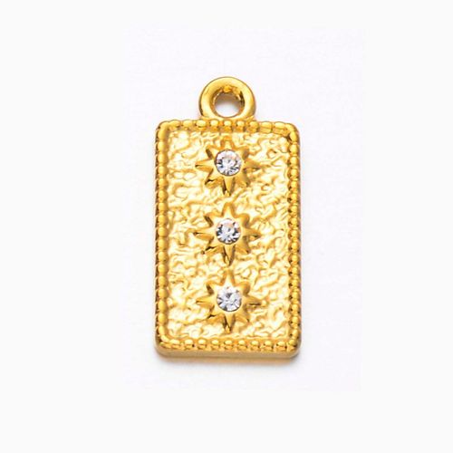 Strass No Fade Moon Star Charms, Acier Inoxydable, Coeur, Bijoux Diy, Accessoires De Direction, Vente En Gros, 3pcs, Lot