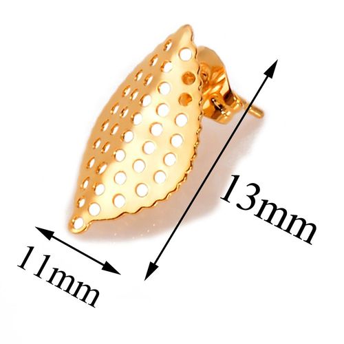Boucles D'oreilles En Acier Inoxydable, 10 Pièces/Lot, Rose Fleur Et Feuilles, Connecteur De Poteau, Plaqué Or, Bricolage, Fabrication De Bijoux, Accessoire