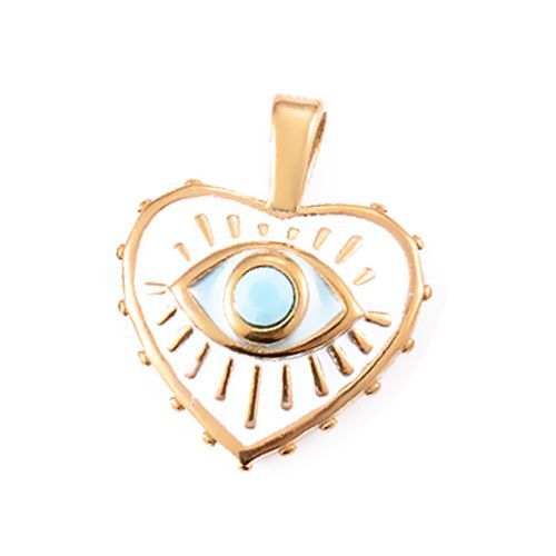 Breloques En Forme De C¿Ur En Acier Inoxydable, Rose, Rouge, Bleu, Plaqué Or, ¿Il Porte-Bonheur, Pmotfor, Bricolage, Bracelet, Collier, Bijoux, 4 Pièces