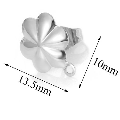 Boucles D'oreilles En Acier Inoxydable, 10 Pièces/Lot, Rose Fleur Et Feuilles, Connecteur De Poteau, Plaqué Or, Bricolage, Fabrication De Bijoux, Accessoire