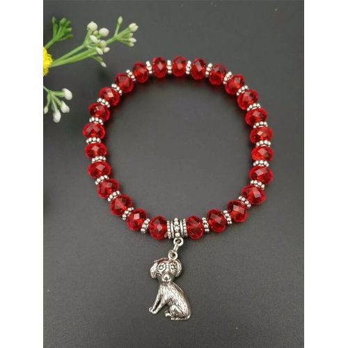 Bracelet De Protection Élastique, Couleur Mixte, Patte De Chien, Chat, Amour, C¿Ur, Meilleur Ami, Perles En Cristal, Bijoux De Protection