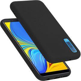 Coque Pour Samsung Galaxy A7 2018 / A750 En Liquid Black - Housse Protection Souple En Silicone Tpu Avec Anti-Choc Et Anti-Rayures - Ultra Slim Fin Gel Case Cover Bumper