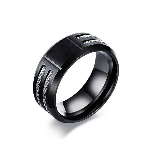 Vnox-Bague De Gouvernail Personnalisée En Acier Inoxydable Pour Homme, Bijoux Wia, Noir Cool, Cadeau Masculin Unique, Livraison Directe