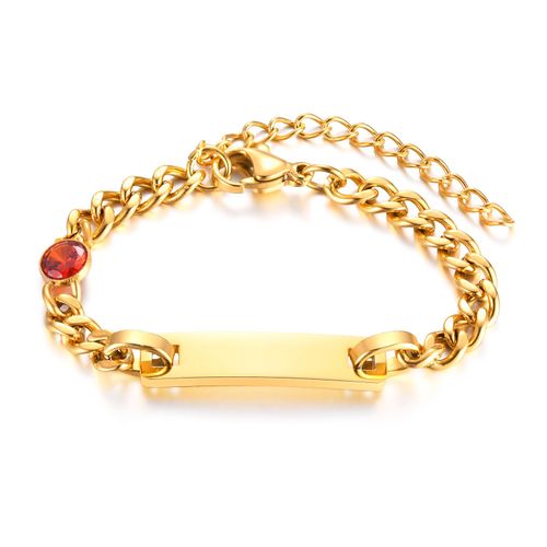 Vnox ? Bracelets En Pierre De Naissance Personnalisés Pour Bébé, Bracelet Anti-Allergie En Acier Inoxydable Pour Nouveau-Né Et Enfants, Cadeaux D'anniversaire Personnalisés