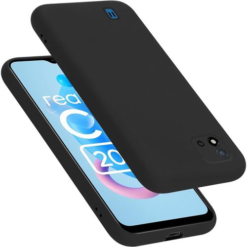 Housse Compatible Avec Realme C11 2021 En Liquid Black - Coque De Protection En Silicone Tpu Flexible