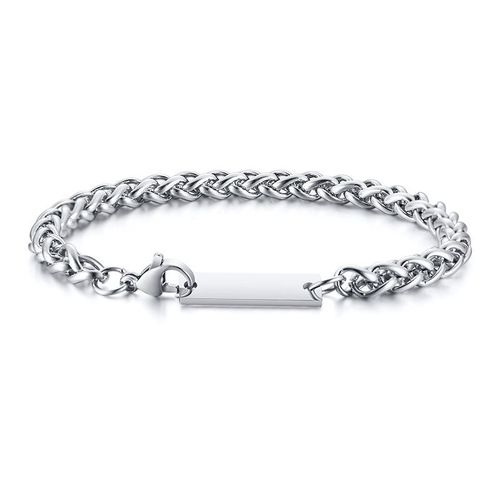 Vnox-Bracelet Cubain Avec Nom Personnalisé Pour Hommes Et Femmes, Maillons Gourmettes De Blé Miami, Bracelet En Acier Inoxydable Ne Se Décolore Jamais, Cadeau Pour Elle