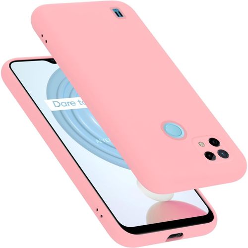 Housse Compatible Avec Realme C21 En Liquid Pink - Coque De Protection En Silicone Tpu Flexible