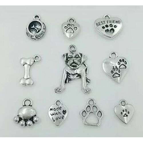 Collier Pendentif De Haute Qualité, Motif Mixte De Patte De Chien, Empreintes, Os Et Bol De Chien, Breloque, Bracelet, Bricolage, Fabrication De Bijoux