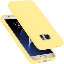 Coque Pour Samsung Galaxy S7 En Liquid Yellow - Housse Protection Souple En Silicone Tpu Avec Anti-Choc Et Anti-Rayures - Ultra Slim Fin Gel Case Cover Bumper