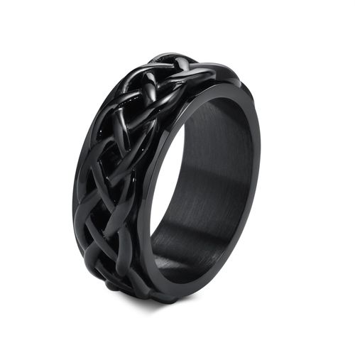 Vnox-Bague Tournante En Acier Inoxydable Avec N¿Ud Celtique Pour Homme, Bijoux Amulette Viking, Noir, Argent, Document, 8mm