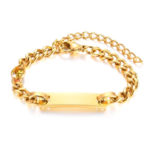 Vnox ? Bracelets En Pierre De Naissance Personnalisés Pour Bébé, Bracelet Anti-Allergie En Acier Inoxydable Pour Nouveau-Né Et Enfants, Cadeaux D'anniversaire Personnalisés