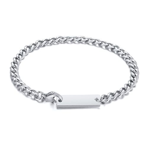 Vnox-Bracelet Cubain Avec Nom Personnalisé Pour Hommes Et Femmes, Maillons Gourmettes De Blé Miami, Bracelet En Acier Inoxydable Ne Se Décolore Jamais, Cadeau Pour Elle