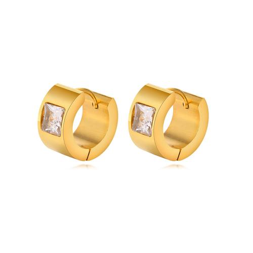 Vnox-Boucles D'oreilles Huggie En Pierre Cz Brillante Pour Femme Et Fille, Accessoire Chic En Métal Et Acier Inoxydable, Pour Document Localité, Cadeaux