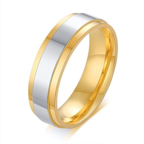 Vnox-Bague De Mariage En Acier Inoxydable Pour Homme Et Femme, Bijou De Document Doré, Idée De Cadeau Pour Amoureux
