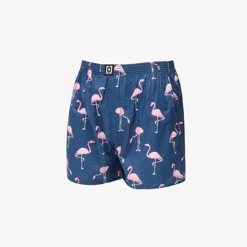 Manny Boxer Shorts Blue/ Flamingos Print L