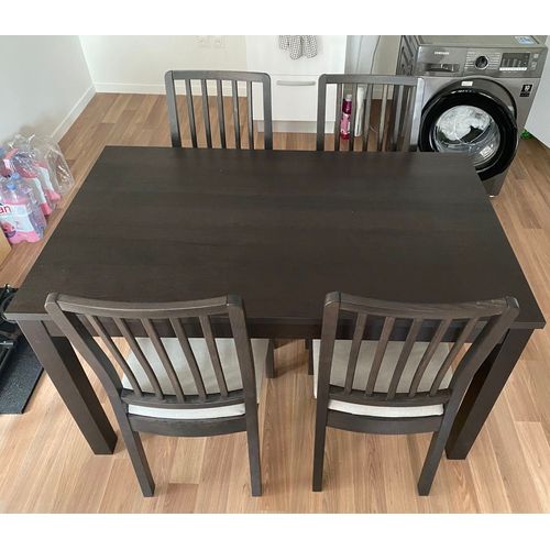 Ensemble Table Laneberg / 4 Chaises Ekedalen