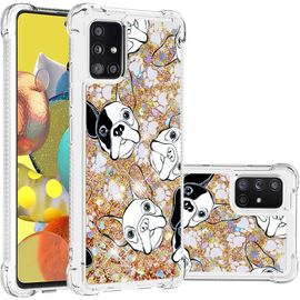 Case For Galaxy A51 5g Coque Liquide Cover Bling Glitter Sparkle Floating Antichoc Protective Silicone Tpu Étui Housse En Cuir Pour Samsung Galaxy A51 5g Funny Dog Yb.