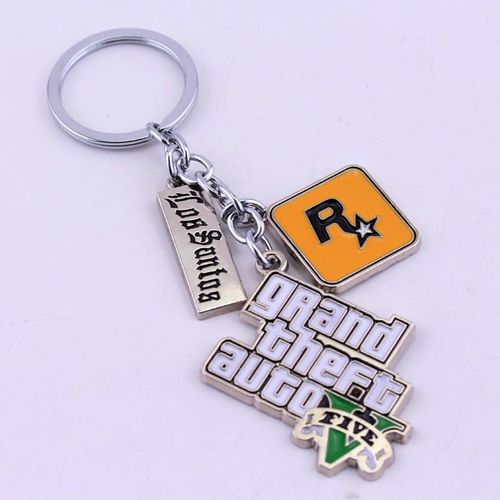 Porte-Clés Pendentif En Métal Grand Theft Auto 5, Jeu Chaud, Chaînes Ps4, Gta 5 Continent, Xbox, Pc, Porte-Clés Rockstar, Bijoux, Accessoires, Cadeaux Pour Gérérateur