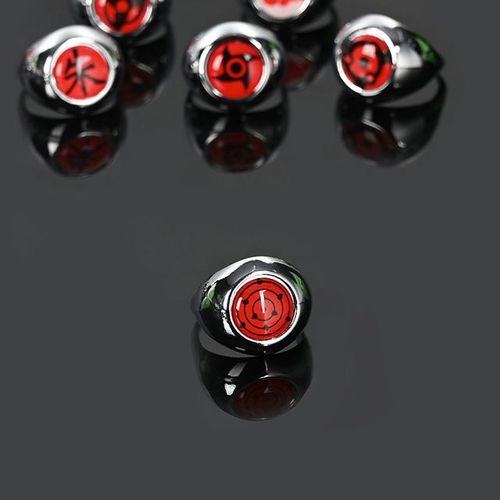 Ensemble De Matiques Anime Ninja Cosplay Pour Hommes Et Femmes, Bague Nuage Rouge, Accessoires De Bijoux De Doigt En Métal, Jouet Cadeau Cool Pour Meilleur Ami, Enfant
