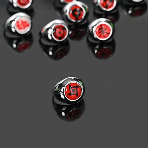 Ensemble De Matiques Anime Ninja Cosplay Pour Hommes Et Femmes, Bague Nuage Rouge, Accessoires De Bijoux De Doigt En Métal, Jouet Cadeau Cool Pour Meilleur Ami, Enfant