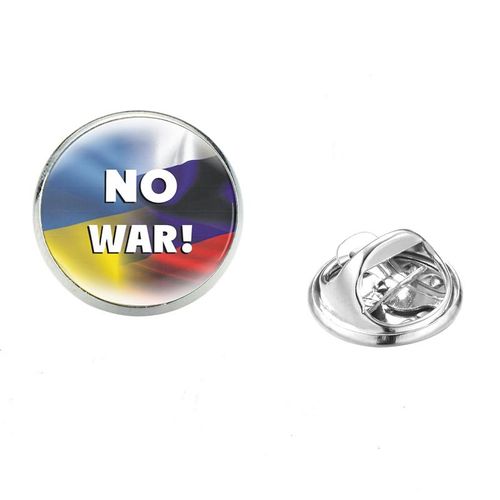Tryzub Tryzub Broches Pour Hommes Et Femmes, Symdazers, Cabochon En Verre, Danemark Ges À Épingles En Acier Inoxydable, Vêtements Classiques, Bijoux Punk