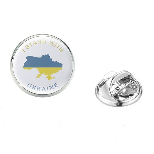 Tryzub Tryzub Broches Pour Hommes Et Femmes, Symdazers, Cabochon En Verre, Danemark Ges À Épingles En Acier Inoxydable, Vêtements Classiques, Bijoux Punk