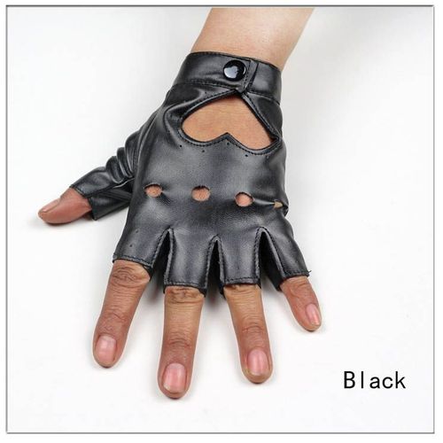 Gants Creux Étoile Sans Doigts En Cuir Pour Femmes, Mitaines Demi-Doigt, Respirant, Fête, Spectacle, Mode, Haute Qualité, Ninja