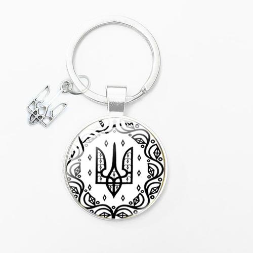 Peace Trident Symdangers Keyjotryzub-Porte-Clés Pendentif Pour Homme, Motif Rune Vintage, Affiche D'art, Cabochon En Verre Imprimé, Mode