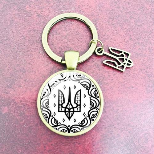 Peace Trident Symdangers Keyjotryzub-Porte-Clés Pendentif Pour Homme, Motif Rune Vintage, Affiche D'art, Cabochon En Verre Imprimé, Mode