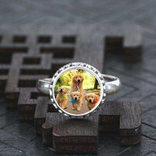 Golden Retriever ? Bague En Argent Sterling 925 Pour Filles, Vintage, Couleur Argent, Perles, Animaux, Chiens, Bijoux De Charme, 2018